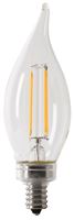 Feit Electric CFC40/927CA/FIL/6 LED Bulb, Decorative, Flame Tip Lamp, 40 W Equivalent, E12 Lamp Base, Dimmable, Pack of 4