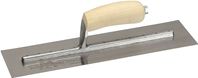 Marshalltown MXS64 Finishing Trowel, 14 in L Blade, 4 in W Blade, Spring Steel Blade, Square End, Curved Handle