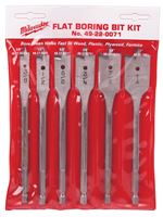 Milwaukee 49-22-0071 Boring Bit Set, Universal, 6-Piece, Carbon Steel