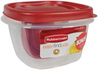 Rubbermaid 1777085 Food Storage Container, 2 Cups Capacity, Plastic, Clear, 15.4 in L, 5.19 in W, 10.7 in H, Pack of 8