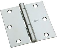National Hardware N830-196 Door Hinge, Steel, Zinc, Full-Mortise Mounting