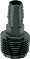 Toro 53389 Adapter, 3/8 x 3/4 in Connection, Barb x Male, Plastic, Black, Pack of 50