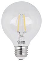 Feit Electric BPG2560/827/LED/CAN LED Bulb, Globe, G25 Lamp, 60 W Equivalent, E26 Lamp Base, Dimmable, Clear