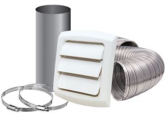 DUNDAS JAFINE ProVent MLFVK48E Semi-Rigid Dryer Vent Kit, Aluminum, 4-Piece 