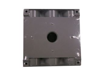 Teddico/Bwf TGB-57V Outlet Box, 2-Gang, 7-Knockout, 7-1/2 in, Metal, Gray, Powder-Coated