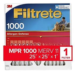 Filtrete AL15-4 Air Filter, 25 in L, 25 in W, 11 MERV, 1000 MPR, Polypropylene Frame, Pack of 4