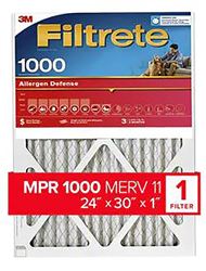 Filtrete AL13-4 Air Filter, 24 in L, 30 in W, 11 MERV, 1000 MPR, Polypropylene Frame, Pack of 4