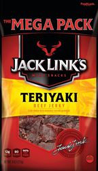 Jack Links 10000008407 Snack, Jerky, Teriyaki, 8 oz, Pack of 8