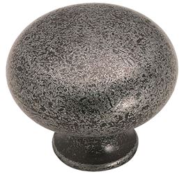 Amerock BP771WI Cabinet Knob, 1-1/8 in Projection, Zinc, Wrought Iron