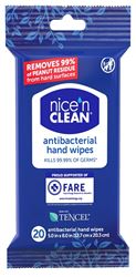 nicen CLEAN WIPES Q8063R8TR Hand Wipes, 8 in L, 5 in W, Citrus, Tencel, Pack of 6