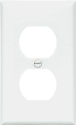 Eaton Wiring Devices 5132W Wallplate, 4-1/2 in L, 2-3/4 in W, 1 -Gang, Nylon, White, High-Gloss, Flush Mounting