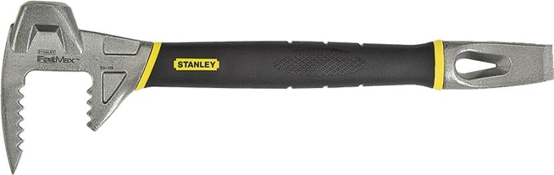 STANLEY 55-119 Utility Bar, 15 in L, Beveled Tip, 1 in Chisel Blade Width Tip, Steel, 1 in Dia, 5 in W