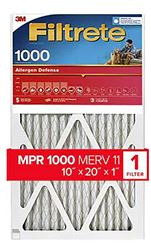 Filtrete 9807-4 Air Filter, 20 in L, 10 in W, 11 MERV, 1000 MPR, Polypropylene Frame, Pack of 4