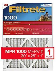 Filtrete 9803-4 Air Filter, 20 in L, 25 in W, 11 MERV, 1000 MPR, Pack of 4