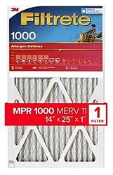 Filtrete 9804-4 Air Filter, 25 in L, 14 in W, 11 MERV, 1000 MPR, Polypropylene Frame, Pack of 4