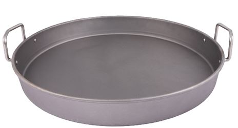 Oklahoma Joes 1996978P04 Deep Dish Pan, Round, 18-1/2 in Dia, 19 in L, 19 in W, Carbon Steel, Pack of 4