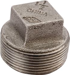 Prosource 31-2B Pipe Plug, 2 in, MPT, Square Head, Malleable Iron, SCH 40 Schedule