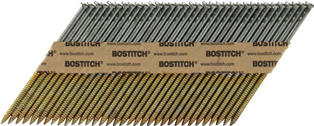 Bostitch PT-8DR113FH5 Framing Nail, 2-1/2 in L, Steel, Bright, Clipped Head, Ring Shank