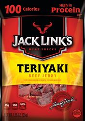 Jack Links 10000008424 Snack, Jerky, Teriyaki, 1.25 oz, Pack of 10