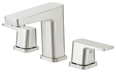 Boston Harbor Lavatory Faucet, 1.2 gpm, 2-Faucet Handle, 3-Faucet Hole, Brass/Zinc/Plastic, Brushed Nickel