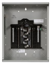 Siemens SN SN1224B1100 Assembled Load Center, 100 A, 12 -Space, 24 -Circuit, Main Breaker, Plug-On Neutral, Gray