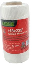 Baron 50817 Twisted Seine Twine, #18 Dia, 225 ft L, 13 lb Working Load, Nylon, White