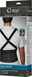 Curad ORT22200XLD Back Support with Suspenders, XL, Fits to Waist Size: 38 to 42 in, Hook and Loop