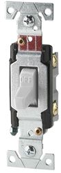 Eaton Wiring Devices CS120W Toggle Switch, 20 A, 120/277 V, Screw Terminal, Nylon Housing Material, White