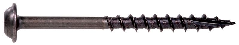 Hillman 8542171 Screw, #8 Thread, 2-1/2 in L, Coarse Thread, Round Head, Square Drive, Type 17 Point, Steel