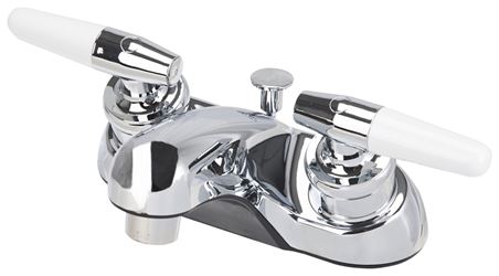 Boston Harbor JY-4212PLQ Lavatory Faucet, 1.5 gpm, 2-Faucet Handle, Chrome Plated, Lever Handle