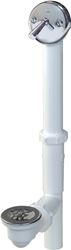 Plumb Pak PP209064 Lever Bath Drain Assembly, Plastic, White, Chrome