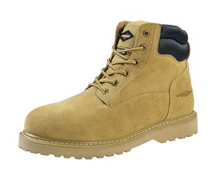 Diamondback Work Boots, 13, Extra Wide W, Tan, Leather Upper, Lace-Up, Steel Toe, With Lining