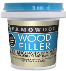 Famowood 40042144 Wood Filler, Paste, White, 0.25 pt