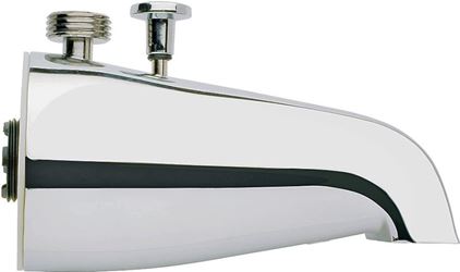 Plumb Pak PP825-32 Bathtub Spout with Diverter, 3/4 in Connection, IPS, Chrome Plated, For: 1/2 in or 3/4 in Pipe