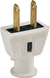 Eaton Wiring Devices 183W-BOX Electrical Plug, 2 -Pole, 15 A, 125 V, NEMA: NEMA 5-15, White, Pack of 25