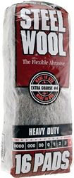 Homax 106607-06 Steel Wool, #4 Grit, Extra Coarse, Gray