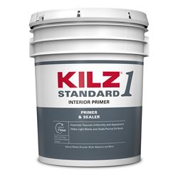 Kilz L201105 Interior Primer, Flat, White, 5 gal