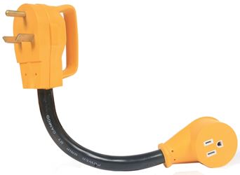 Camco USA 55153 Dogbone Adapter, 15 A Female/30 A Male, 125 V, Male, Female