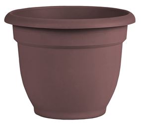 Bloem AP1657 Planter, 13.7 in H, 17.6 in W, 17.6 in D, Round, Plastic, Merlot