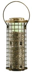 Perky-Pet 114 Squirrel Stumper Feeder, Metal/Plastic, Clear, Antique Gold, Hanging Mounting, Pack of 2