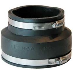 Fernco P1056-54 Flexible Coupling, 5 x 4 in, PVC, 4.3 psi Pressure