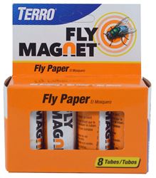 Terro Fly Magnet T518 Fly Paper Trap, Solid, 8, Pack