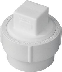 Canplas 193704AS Cleanout Body with Threaded Plug, 4 in, Spigot x FNPT, PVC, White