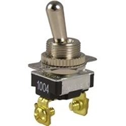 Gardner Bender GSW-17 Toggle Switch, 120/240 VAC, SPST, Screw Terminal, Steel Housing Material