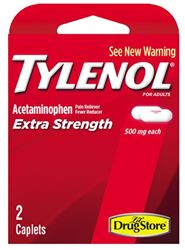 Tylenol 97472 Extra-Strength Pain Reliever/Fever Reducer, 4 CT, Caplet, Pack of 6