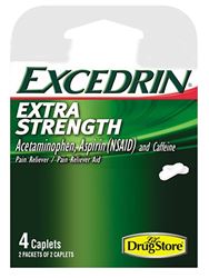 Excedrin 97102 Pain Reliever, 4 CT, Tablet, Pack of 6