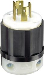 Leviton 021-02411-0PB Electrical Plug, 3 -Pole, 20 A, 125/250 V, NEMA: NEMA L14-20P, Black/White