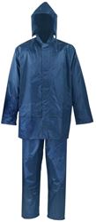 Diamondback SPU045-XXXL Rain Suit, 3XL, 32-1/2 in Inseam, Polyester, Blue, Drawstring Pull-Out Hood Collar
