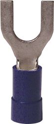 Gardner Bender 10-114 Spade Terminal, 600 V, 16 to 14 AWG Wire, #8 to 10 Stud, Vinyl Insulation, Blue, 100/PK