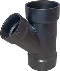 Canplas 102325LBC Reducing Pipe Wye, 2 x 2 x 1-1/2 in, Hub, ABS, Black